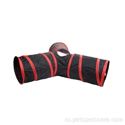 Оптовая трехсторонняя кошачья туннель Pet Toy Tube